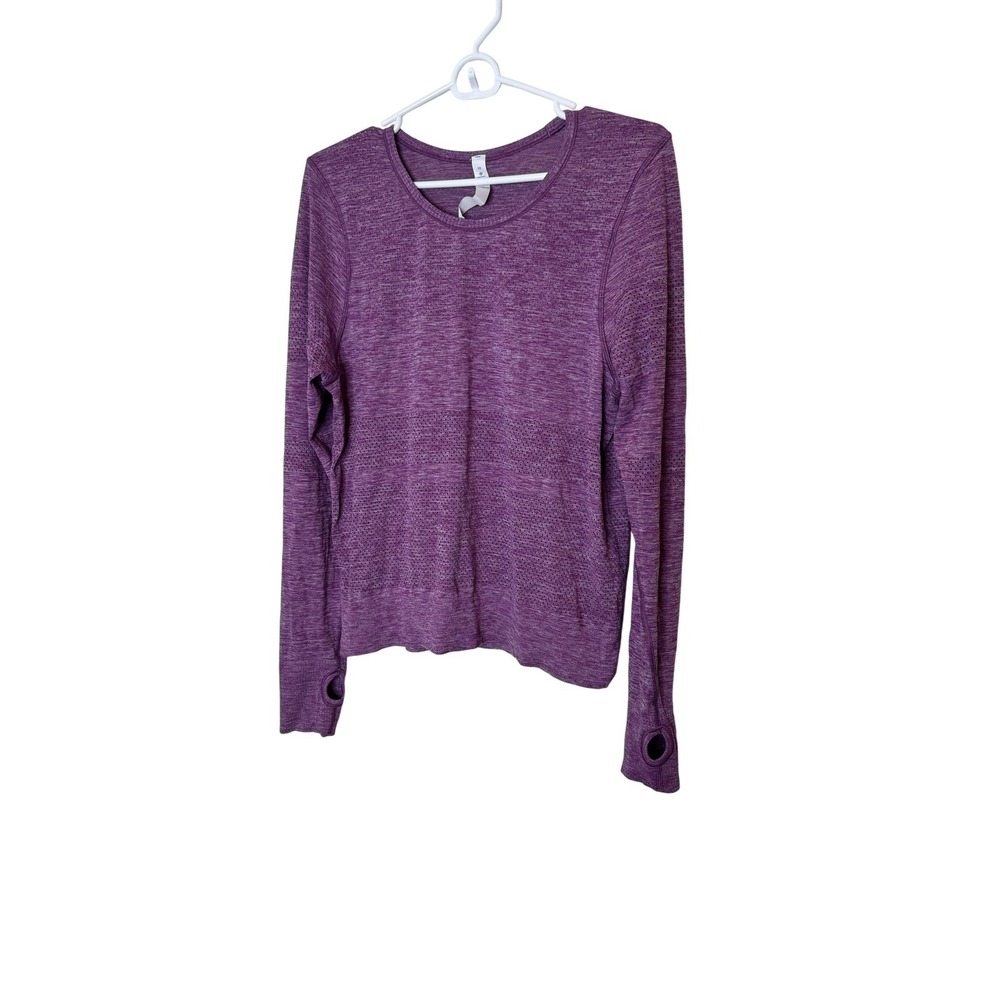 Lululemon Shirt Womens 10 Purple Swiftly Tech Long Sleeve Thumbholes Running